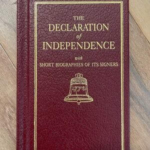 New "The Declaration of Independence" Hardcover Book